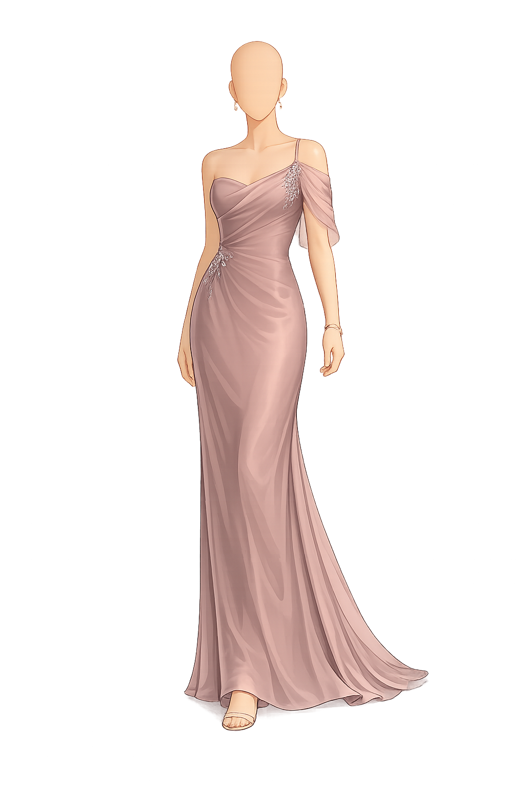 Mauve evening dress